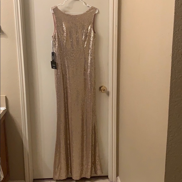 Lulus Dresses & Skirts - Lulu’s Boutique matte gold sequin gown
